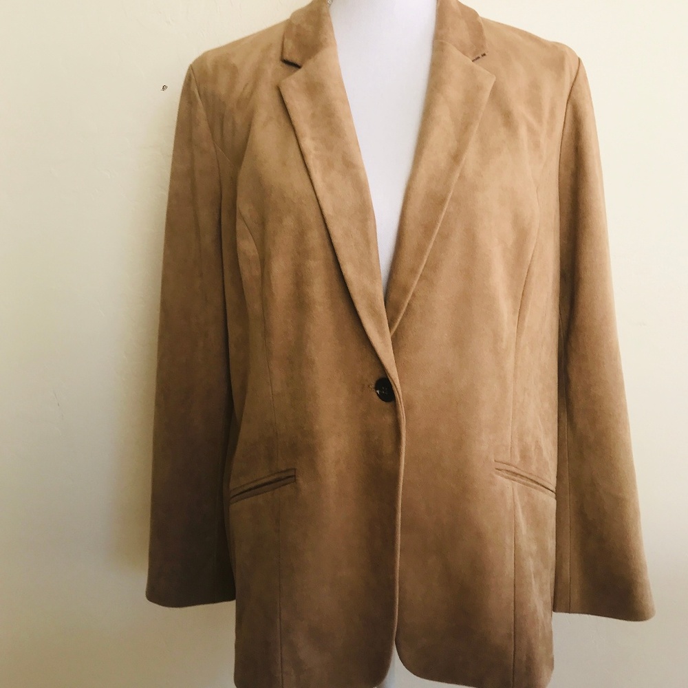 Chico's Ultra Suede Button Front Jacket